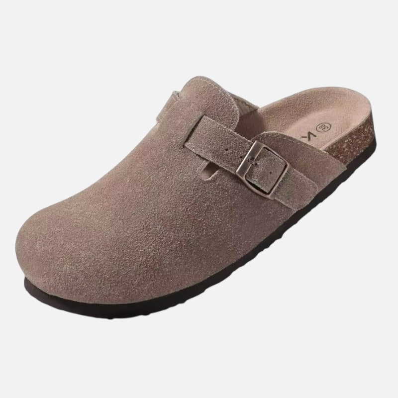 Casual Soft Suede Clogs - MudColoured