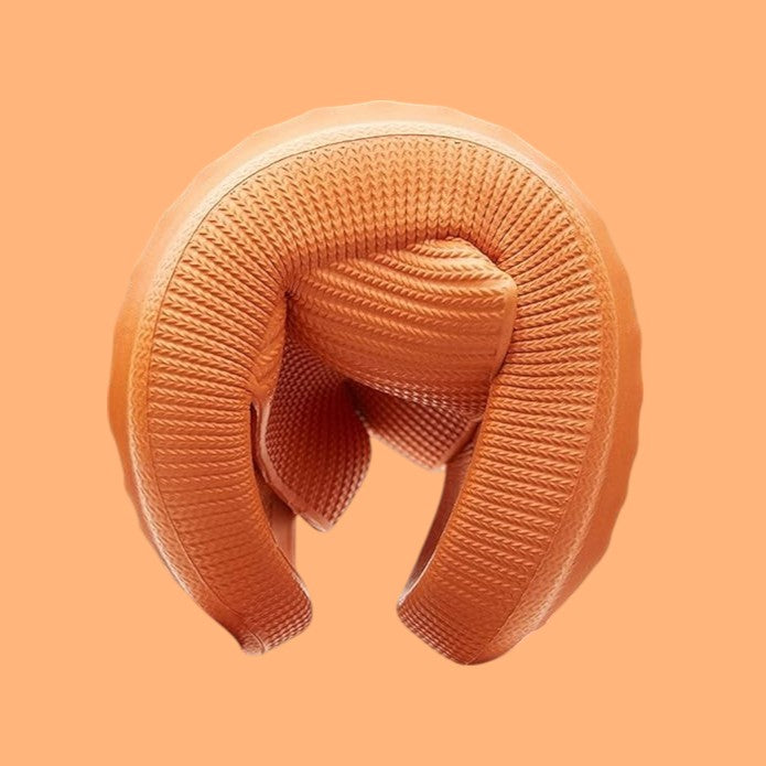 Cloud Ribbed - Comfort Slides - Orange