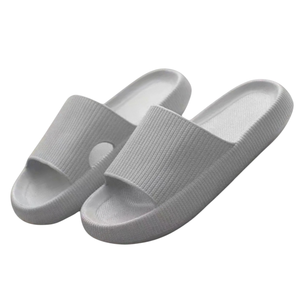 Cloud Ribbed - Comfort Slides - Grey