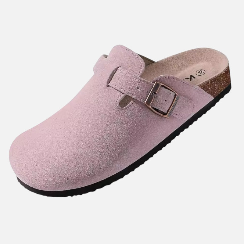 Casual Soft Suede Clogs - Pink