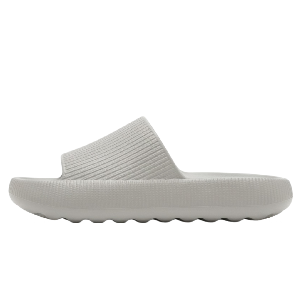 Cloud Ribbed - Comfort Slides - Grey
