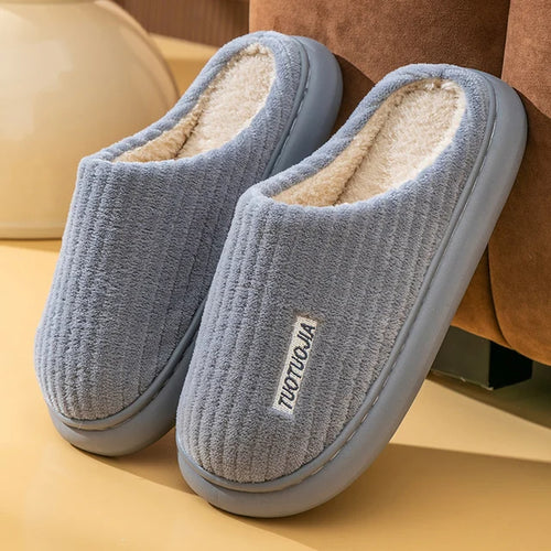 Fleece-Lined - Ribbed Slippers