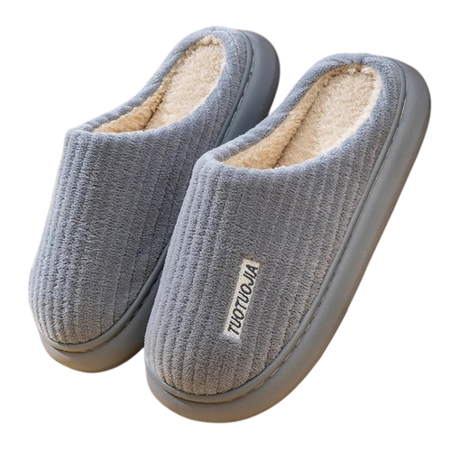 Fleece-Lined - Ribbed Slippers
