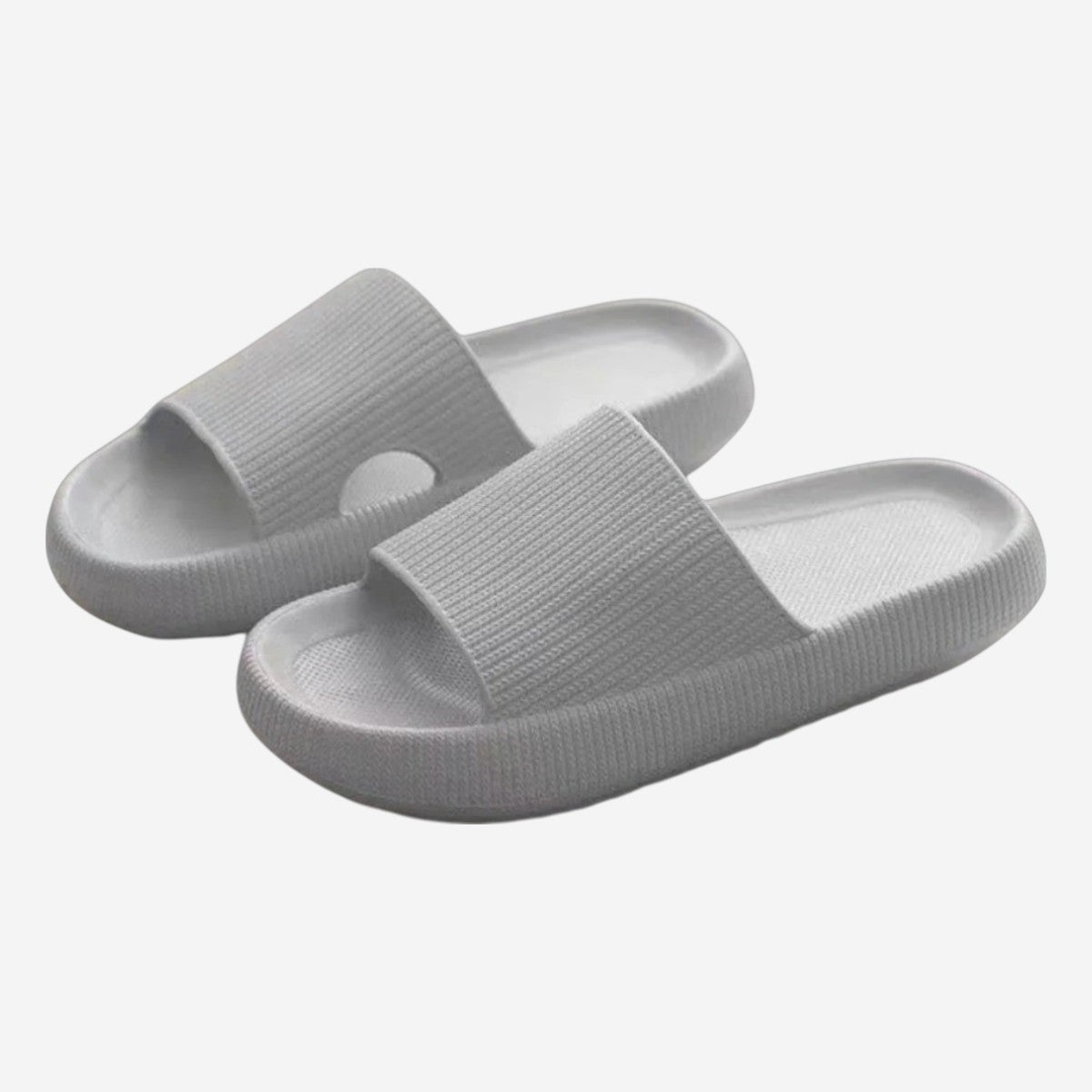 Cloud Ribbed - Comfort Slides - Grey