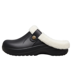 Casual Plush Lined Clogs - Black