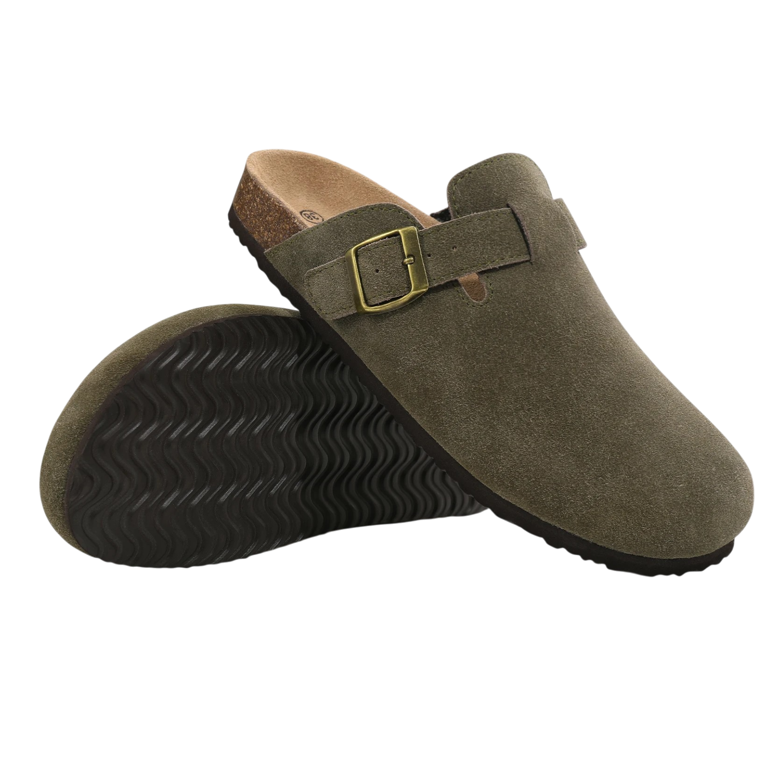 Casual Soft Suede Clogs - Armygreen
