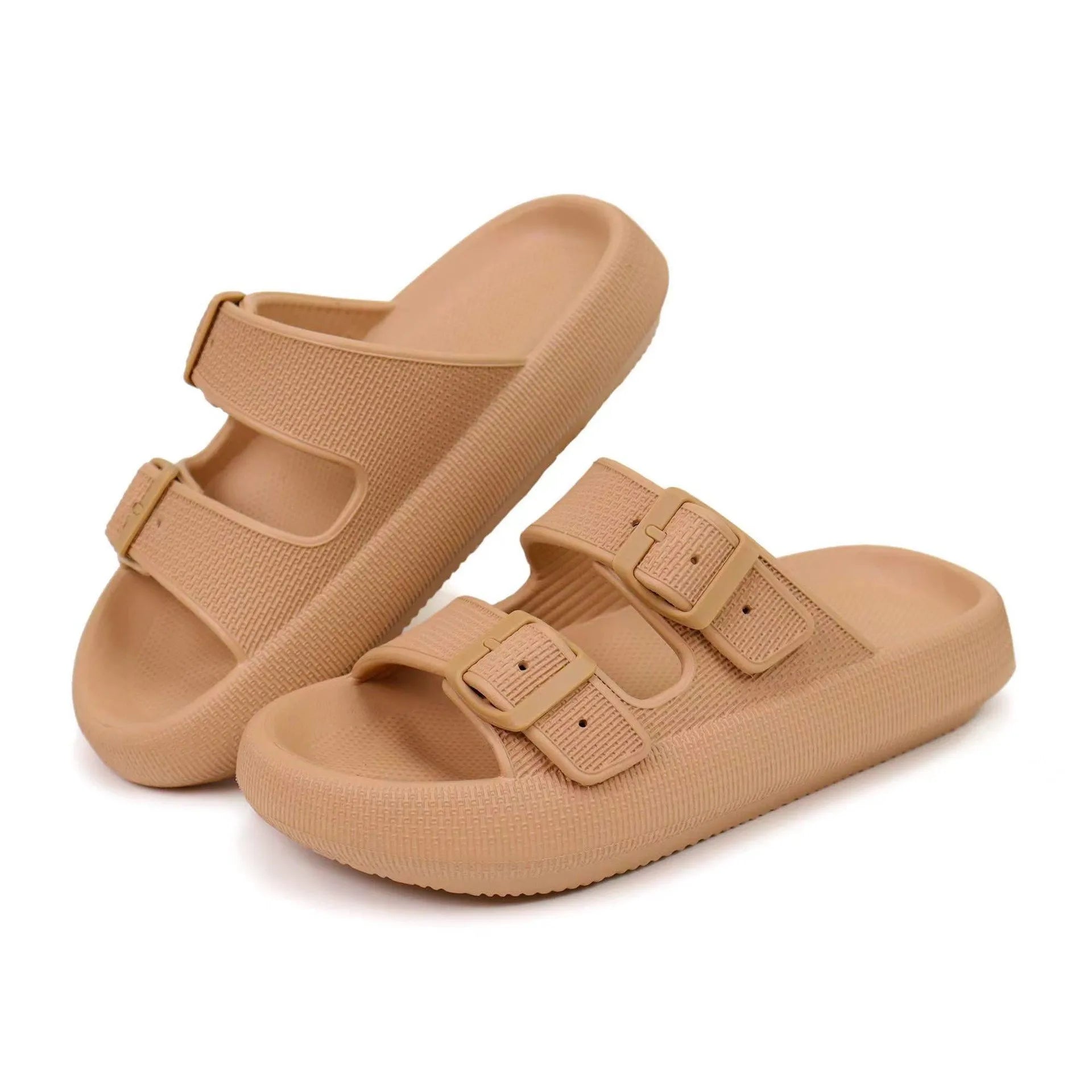 Soft-Grip Comfort Slides - Brown