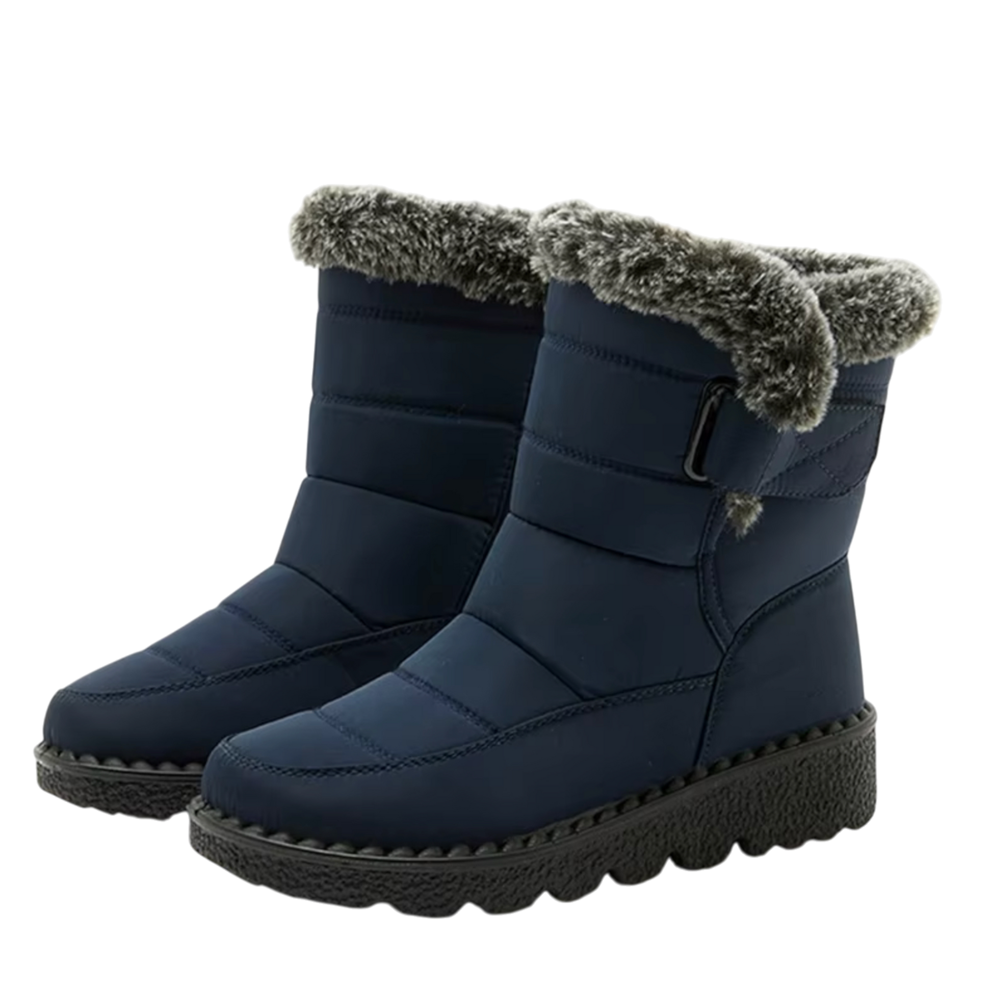 Casual Plush Lined Winter Boots – Blue