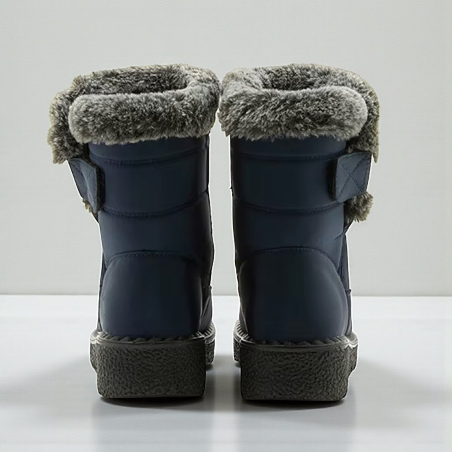 Casual Plush Lined Winter Boots – Blue