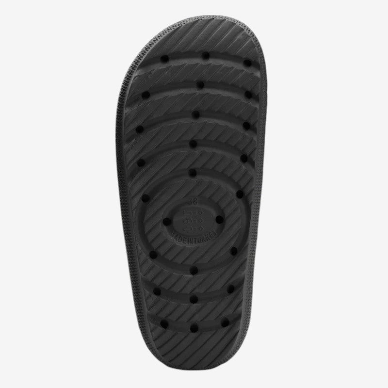 Cloud Ribbed - Comfort Slides - Black
