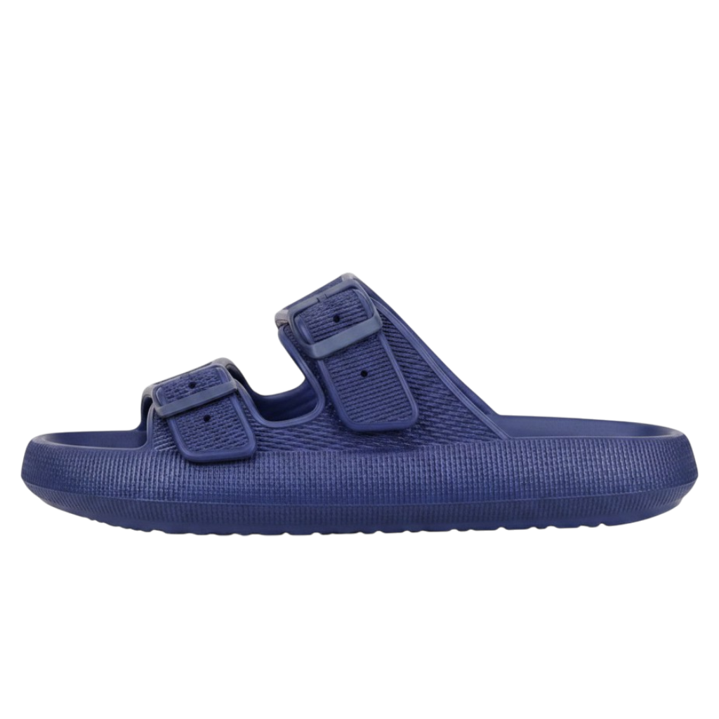 Adjustable Strap Comfort Slides - Blue