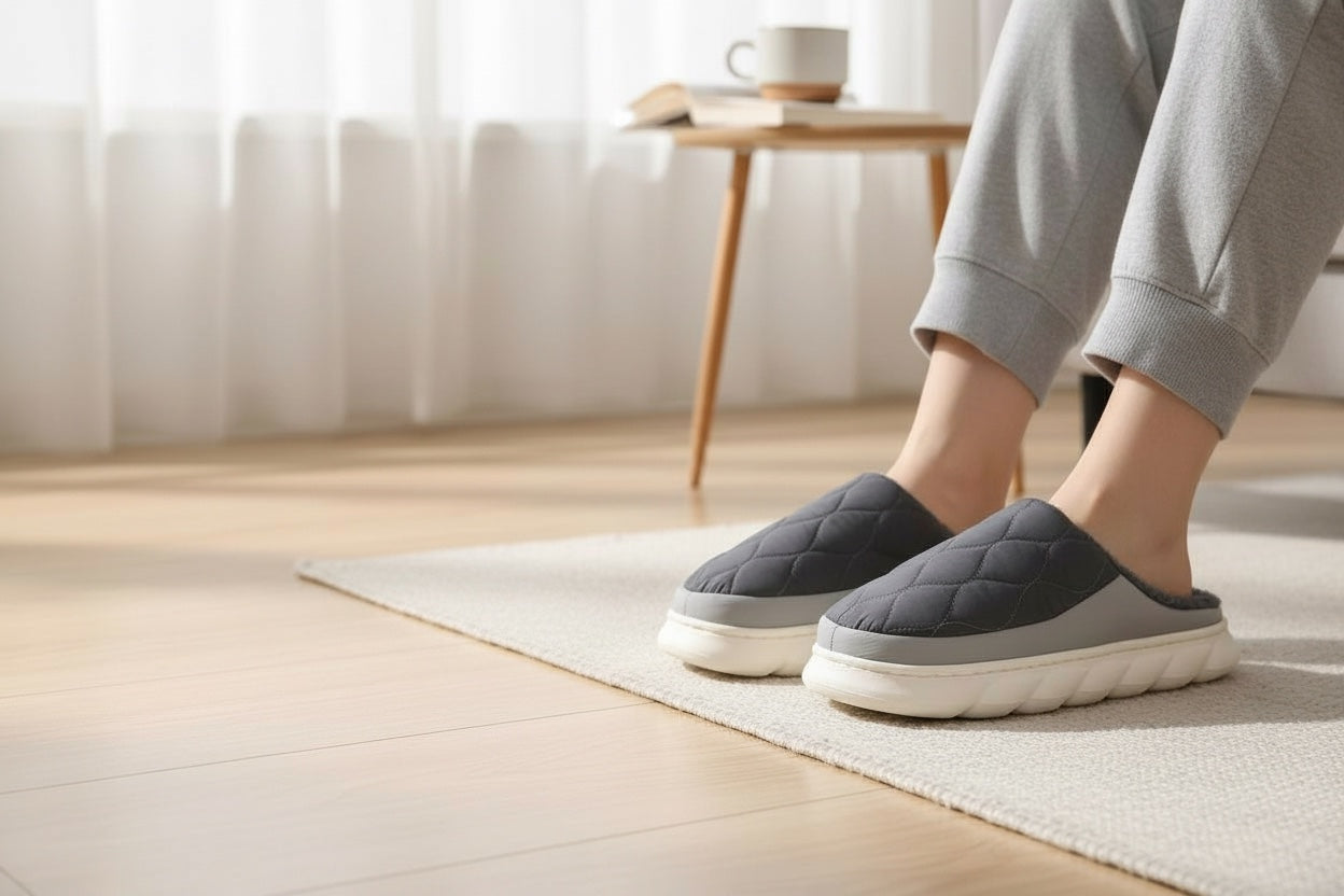 Padded Fleece-Lined Slippers
